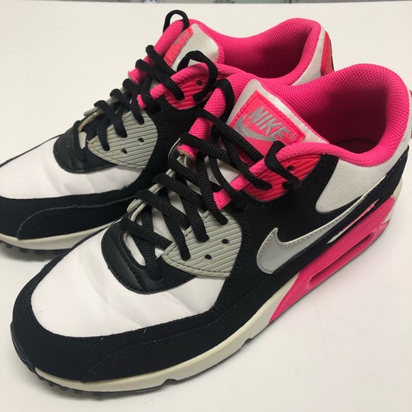 Nike Shoes | Nike Kids Air Max 9 Hot Pink Black Sneakers | Poshmark